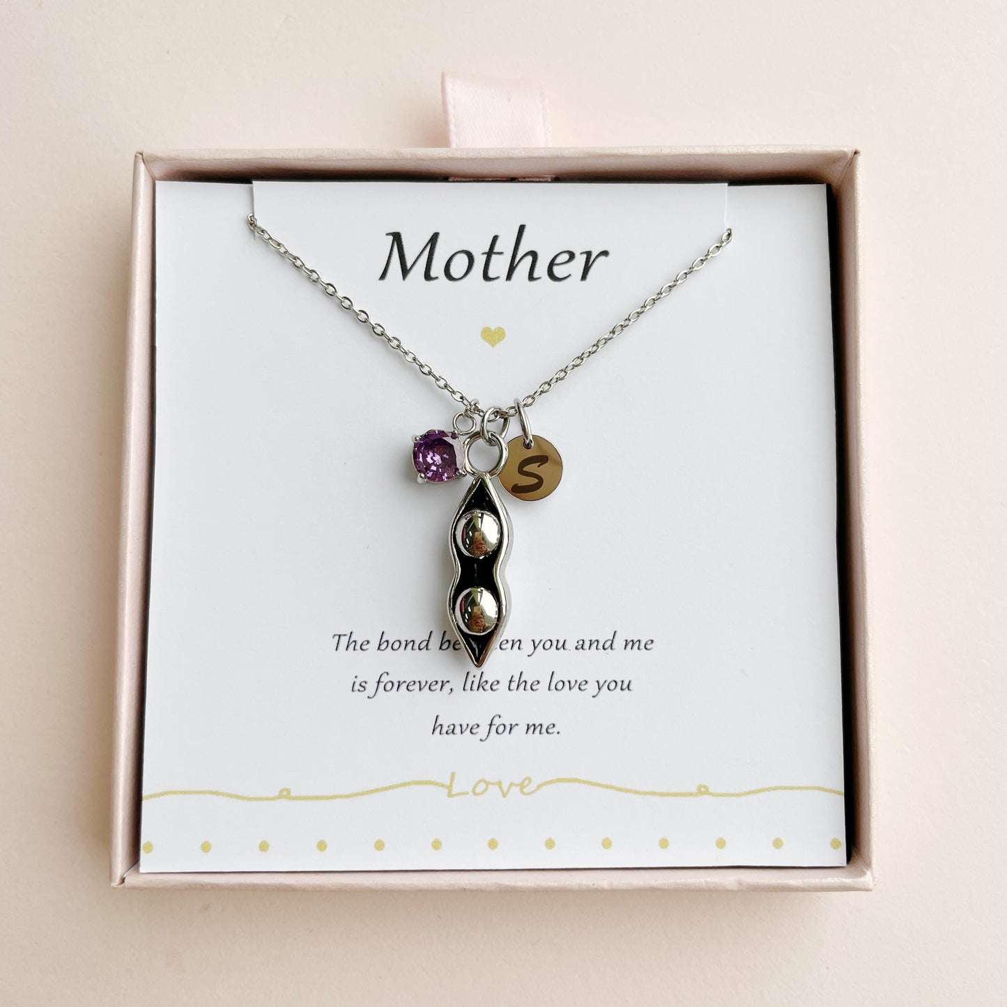 AW0189 wrapped in love pendant necklace, Mother's Day Gift, To My Mom Necklace,  Mommy Gift, Mum Jewelry, Daughter To Mother Gift,Mom Gift