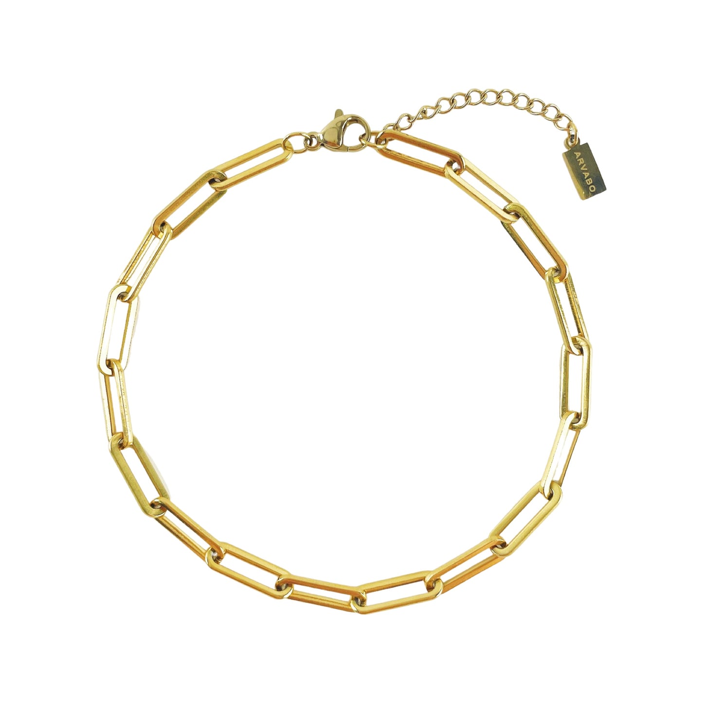 AW0110 simple rectangular chain bracelet