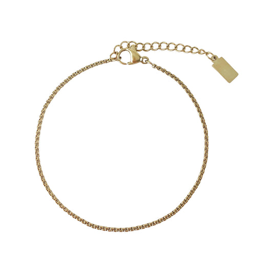 AW0112 Delicate Square Pearl Chain Bracelet